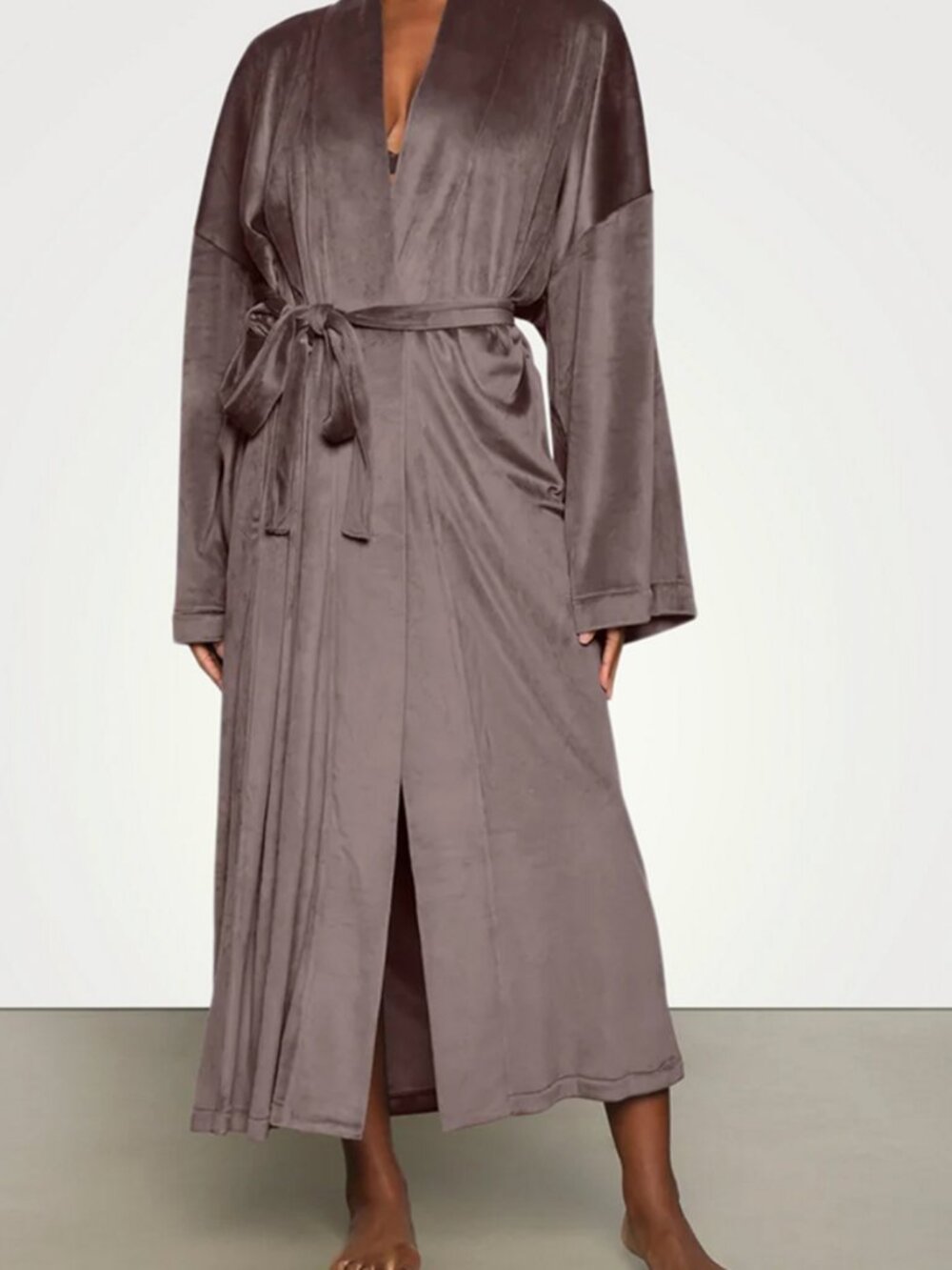 SKIMS Velour Wrap Robe Amethyst Sz L